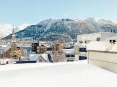 downtown tromsø in winter