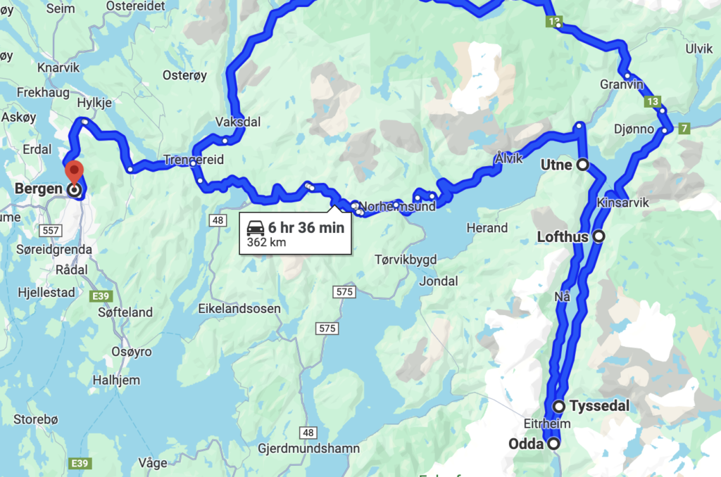 hardangerfjord road trip